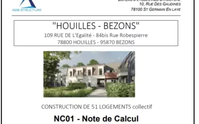Etudes structure béton pour la construction d’un immeuble immobilier